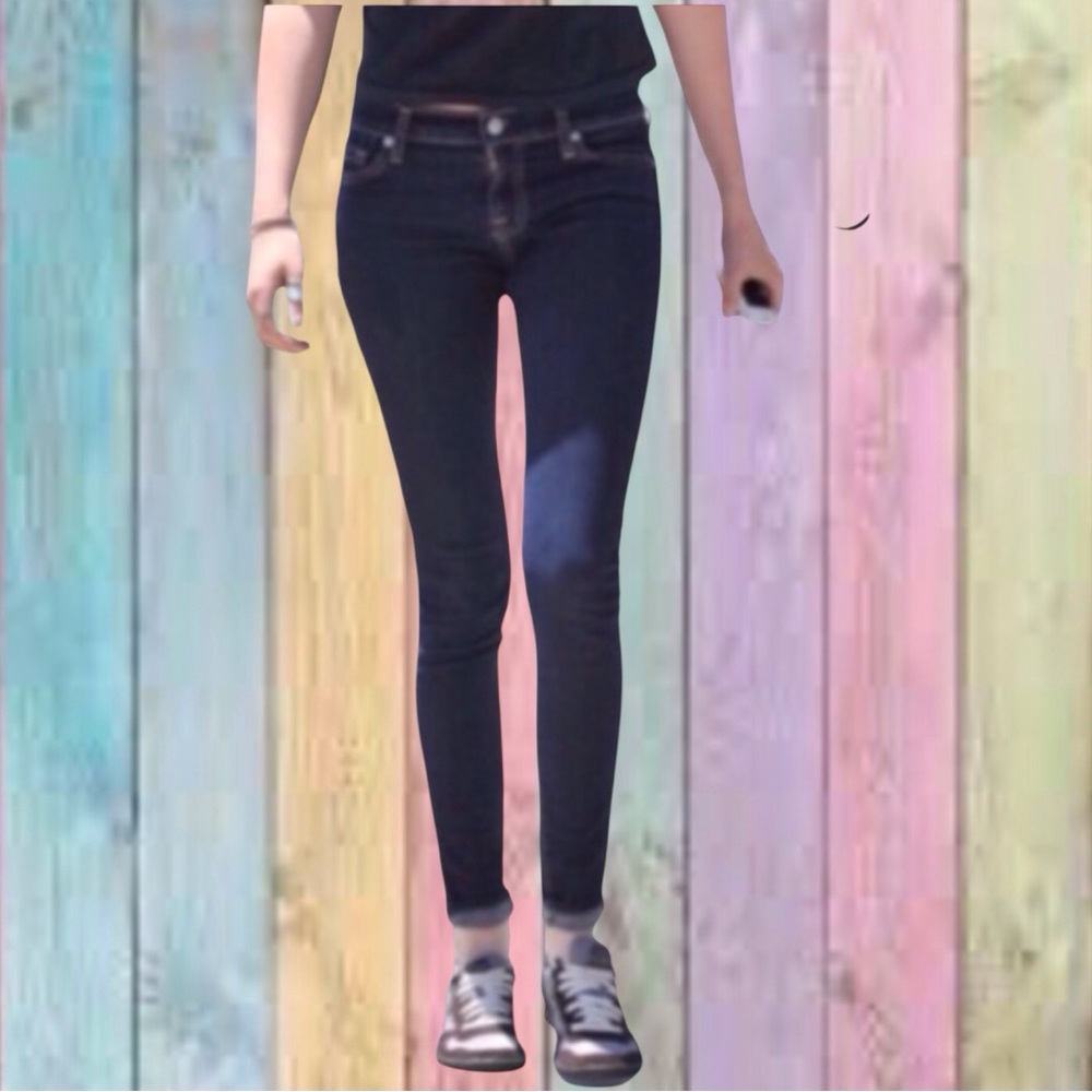 American Eagle Dark Blue Wash Super Stretch Skinny Jeans